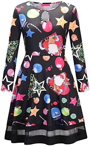 DUJUANNIAO Chic Women Lucky Red Boots Printed Christmas Dress Long Sleeves Fashion Lady Dresses