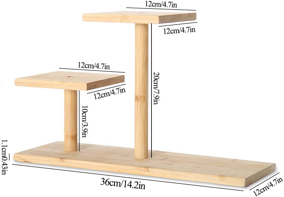QUMENEY Bamboo Plant Stand Indoor, Mini 3-Tier Mini Tabletop Wood Succulent Plant Stand - Image 3