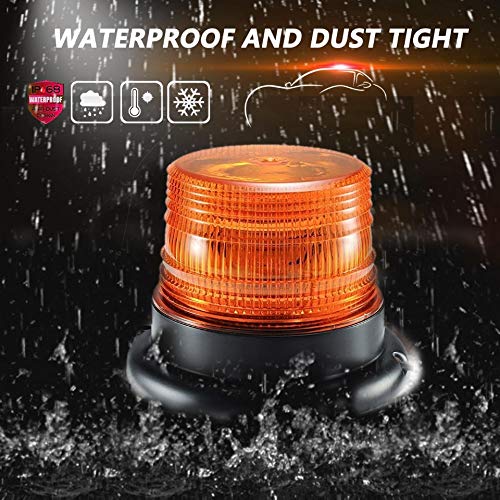 LED Strobe Light,12V/80 Amber Warning Lights,Emergency Flashing Beacon