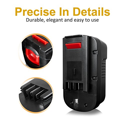FLAGPOWER 18V 3.0Ah Replace Battery for Black and Decker HPB18 HPB18-OPE 244760-00 FS18FL FSB18 Firestorm Power Tool(2Packs) - Thumbnail 3