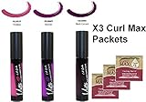 L.A. Girl Matte Pigment Gloss Set of 3 with Glamorous Hair Pin (Timeless, Stunner, Black Currant)