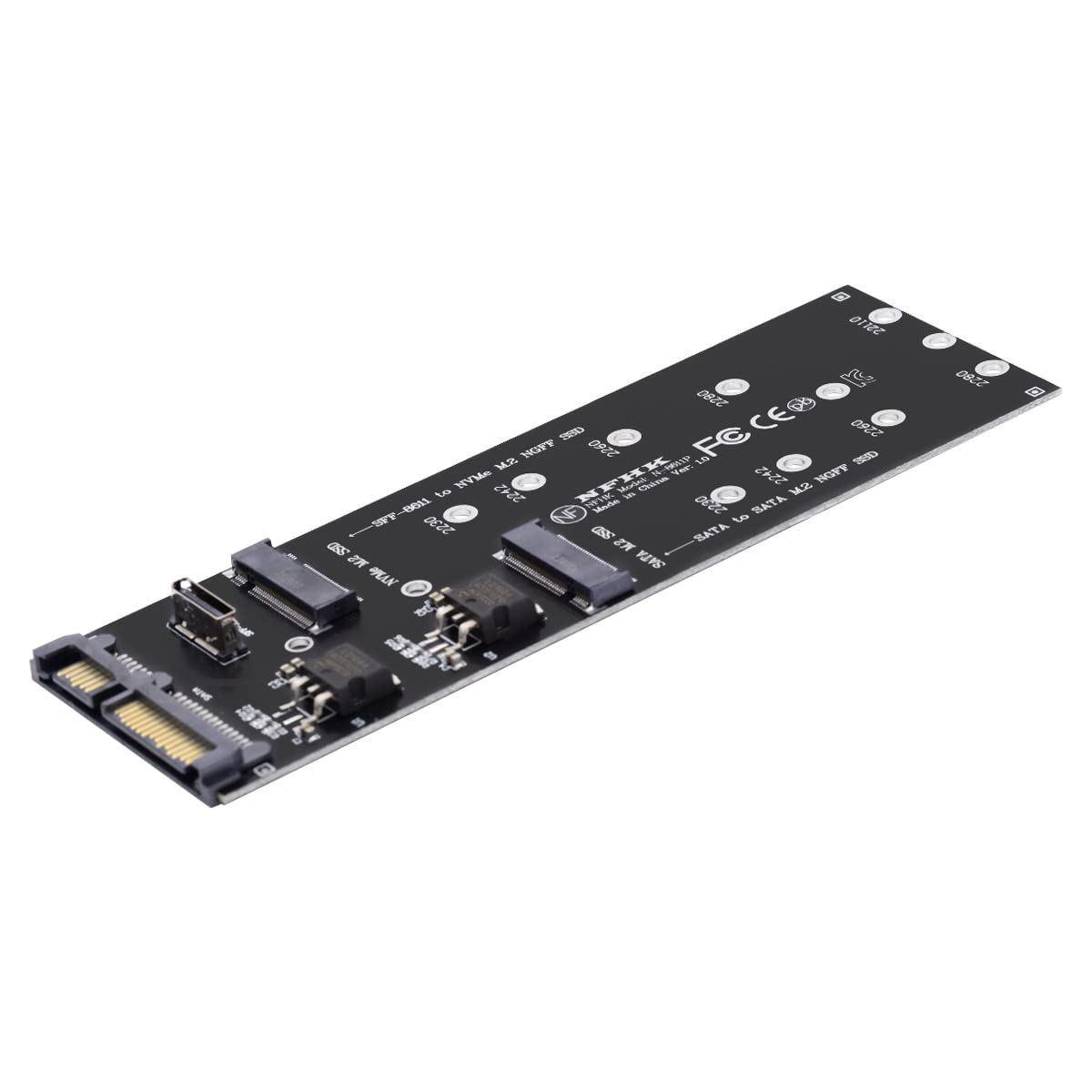 NFHK Oculink SFF-8612 8611 to U.2 Kit M-Key to NVME PCIe SSD and NGFF to SATA Adapter for Mainboard — image 1
