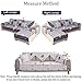 TEWENE Couch Cover, Sofa Cover Couch Covers Sectional Couch Covers Anti-Slip Sofa Slipcover for Dogs Cats Pet Love Seat Light Grey 36''x47'' (Only 1 Piece/Not All Set)