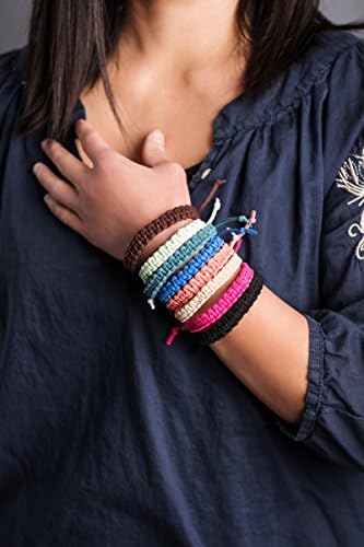 Rose Gold Simple Macrame Knot Leather Boho Chic Jewelry Bracelet Also Available in Other Colors.