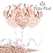 Marca Rose Gold Confetti Balloons | Large 18 Inch Premium Quality Latex | Elegant Foil Balloon Set with Ribbon and Extra Confetti | for Wedding, Birthday, Proposal, and Bridal Shower Decorations