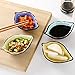 Beautyflier Pack of 4 Assorted Color Ceramic Sauce Dishes Plates Serving Saucers Bowl For Sushi Appetizer Japanese Style Dinnerware Set Snack