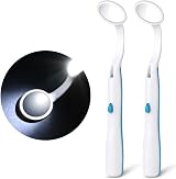 ACWOO Dental Mirror with Light 2PCS Anti Fog LED Dental Inspection Mirror