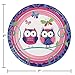 8-Count Round Paper Dessert Plates, Owl Pal