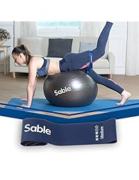 Bandas de Resistencia Ejercicio para las mujeres hombres, Conjunto de 5 con Carry Bag, sable Workout Estiramiento látex Loop para piernas, terapia física, Yoga, tobillo, Pilates, P90 X, P90 y Home Fitness