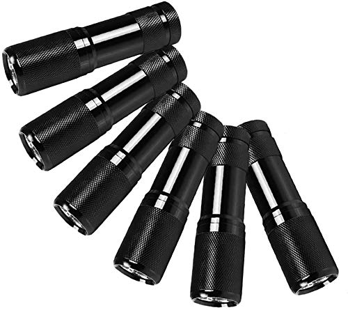 LABOTA 6 Pack UV Ultra Violet Blacklight 9 LED Flashlight Torch Light Outdoors, Pet Urine Detector for Dog Urine,Pet Stains and Bed Bug Detector,Dog Urine Remover