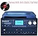 Boytone BT-29B, Bluetooth Dual CD Player and Recorder CD2 to CD1, AM/FM Radio Turntable Record Player 2 Built-in Stereo Speakers, Cassette Player, SD Slot, USB, AUX, Headphone Jack, Limited Editionthumb 1