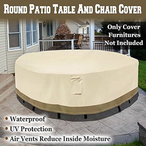 Amazon Com Benefitusa Round Patio Table Chair Cover Garden