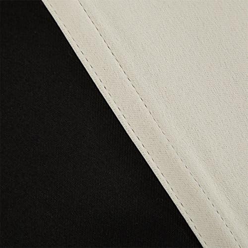 Amazon Com Dreaming Casa Stitching Style Two Tone Curtains Light Blocking Drapes Color Block Curtains 42 Wide Blackout Curtains Window Treatment Grommet Top 2 Panels Ivory Black 42 W X 63 L