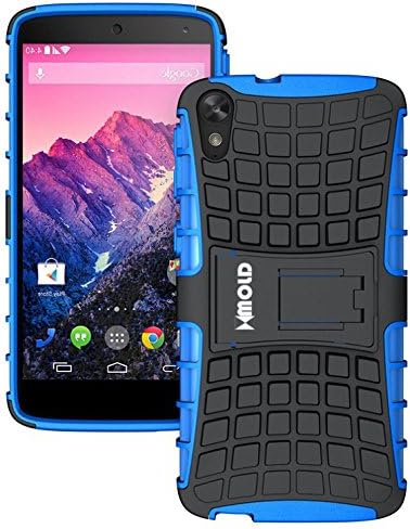 Mold Detachable Dual Layer Rugged Armor Hybrid Shockproof Case Cover with Kickstand for HTC Desire 828 (Blue)