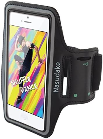 Nasudake iPhone Armband for Running Sports Workout, Adjustable Cell Phone Water Resistant & Sweatproof 5.5” Screen Protector with Key Holder Compatible with iPhone X/8/8 Plus/7/7 Plus, Samsung Galaxy