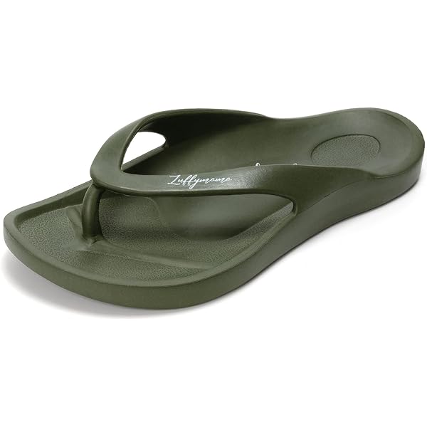 Amazon.com | OOFOS Unisex Original Thong flip flop , Forest  display picture 1