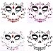 Day of Dead 4 Sets Skull Face Jewels Tattoo Stickers