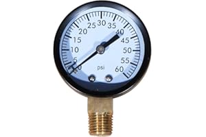 KATIKIES Daveyspa Start and Clean Filter Pressure Gauge 0-60 Psi 1/4 Inch Npt for Water, Pool Filter, Swimming Pool, Pressure Gauge (Universal -Water, Oil, Gas,60psi)