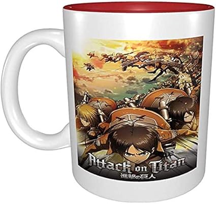 Amazon Co Jp 進撃の巨人 カップ マグカップ マグ コーヒーカップ 磁器カップ Mugs 個性 おしゃれ かわいい 贈り物 ギフト食器 耐熱 大容量 男性 女性オフィス アニメ グッズ 350ml ホーム キッチン