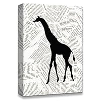 Canvas Wall Art Animal On The Newspaper Canvas Prints Home Artwork Decoration for Living Room,Bedroom - 12x18 inches