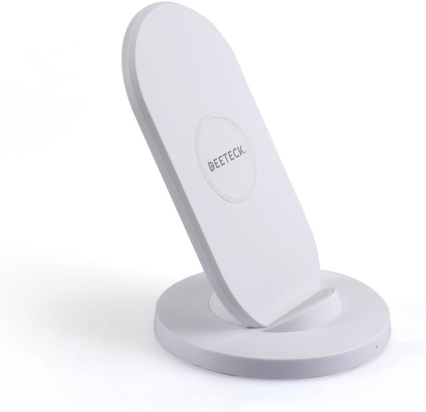 Deeteck Qi Wireless Charger Dock for Samsung S6 / S6 Edge, Nexus 4 / 5 / 6 / 7, Nokia Lumia 920, LG Optimus Vu2, HTC 8X / Droid DNA and All Qi-Enabled Devices (White)
