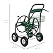 Best Choice Products 300ft Water Hose Reel Cart w/ Basket for Outdoor Garden, Heavy Duty Yard Water Planting - Green