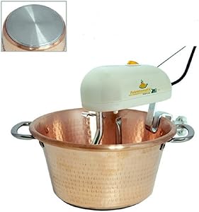 Electric Polenta and Risotto Cooker, Classical Hammered Copper Pot in Traditional Italian Form (30cm 12