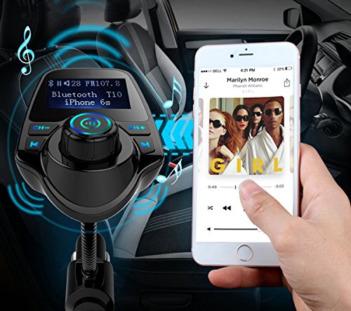 KingTo Bluetooth FM Transmitter for Car,Wireless Radio Adapter Hands-free Phone MP3 Support Micro SD Card car styling
