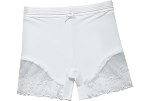 Womens Tummy Control Underwear High Waisted Stretch Boyshorts Patchwork Lace Boxer Panty Breathable Soft Panties