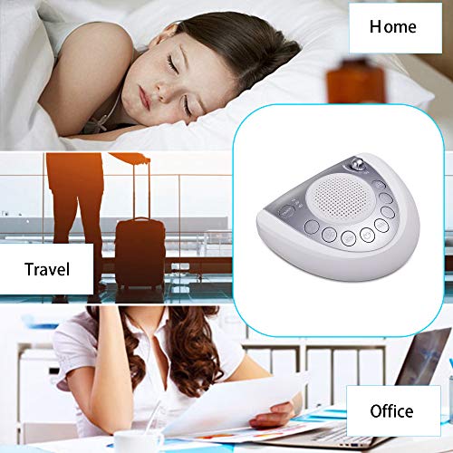 Onlyee White Noise Machine - Sleep Sound Machine with 8 Natural Soothing Sounds for Sleeping, Battery or AC Powered, Auto-Off Timer, USB Port, Headphone Jack for Home, Office, Baby, Adults & Travel