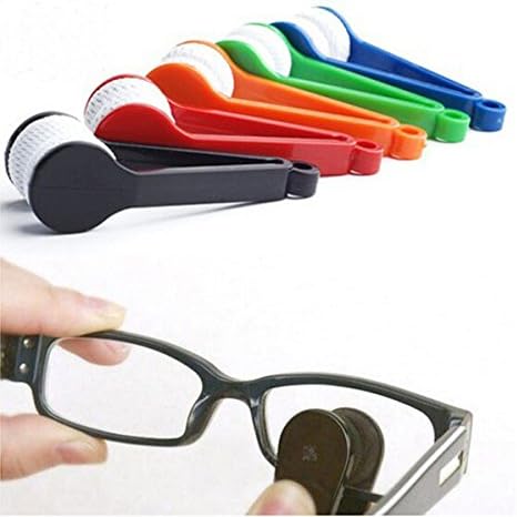 Saitec 5PC Multi-color Mini SunGlasses Eyeglasses Microfiber Spectacles Cleaner Brush Cleaning Tools,Random Color
