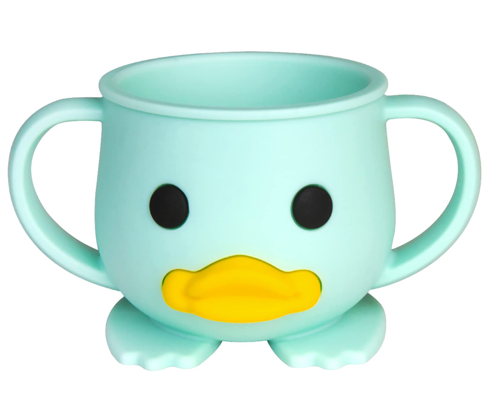 nohlerlife Toddler Cup, Soft Silicone Training Baby Led Weaning with Double Handle, Baby Open Cup, Unbreakable, 7oz, 6+ Months