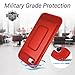 YOUMAKER Designed for iPhone SE Case/iPhone 8 Case/iPhone 7 Case (NOT Plus),Full-Body Rugged Case with Built-in Screen Protector for iPhone SE 2nd Generation/8/7 4.7 Inch - Red