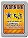 Funny Warning Football Cowboys 9x12 Aluminum Sign Wall Art