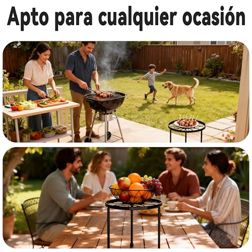 Paquete de 5 Soportes Para Plantas De Metal, Soporte para Macetas para Exteriores y Interiores, Soporte Redondo Para Exhibir Estante para Plantas en Niveles