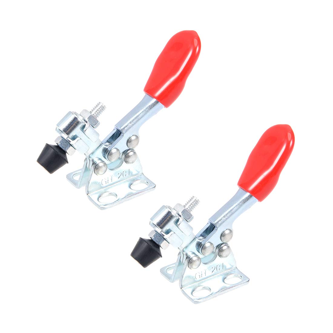 sourcing map Toggle Clamp GH-201 Horizontal Clamp Quick Release Tool 27Kg 59lbs Capacity 2pcs
