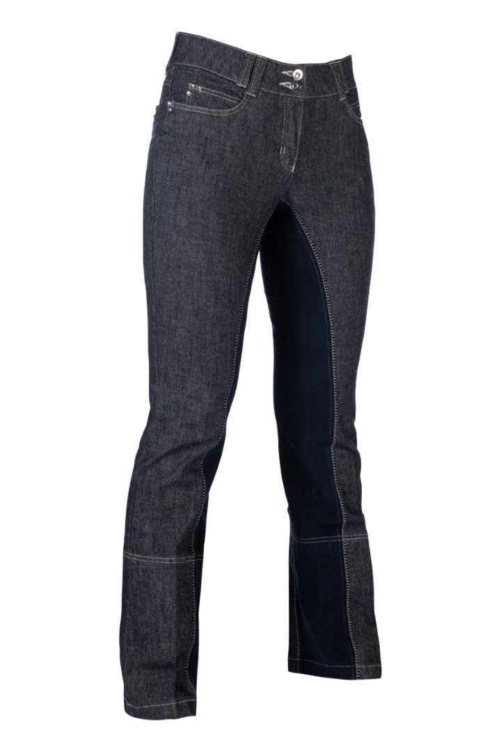 Hkm Adult Jodhpur-Miss Blink-1/1 Alos Besatz6169 Denim Blue/Dark Blue36 Trousers, 6169 Denim Blue/Dark Blue, 36