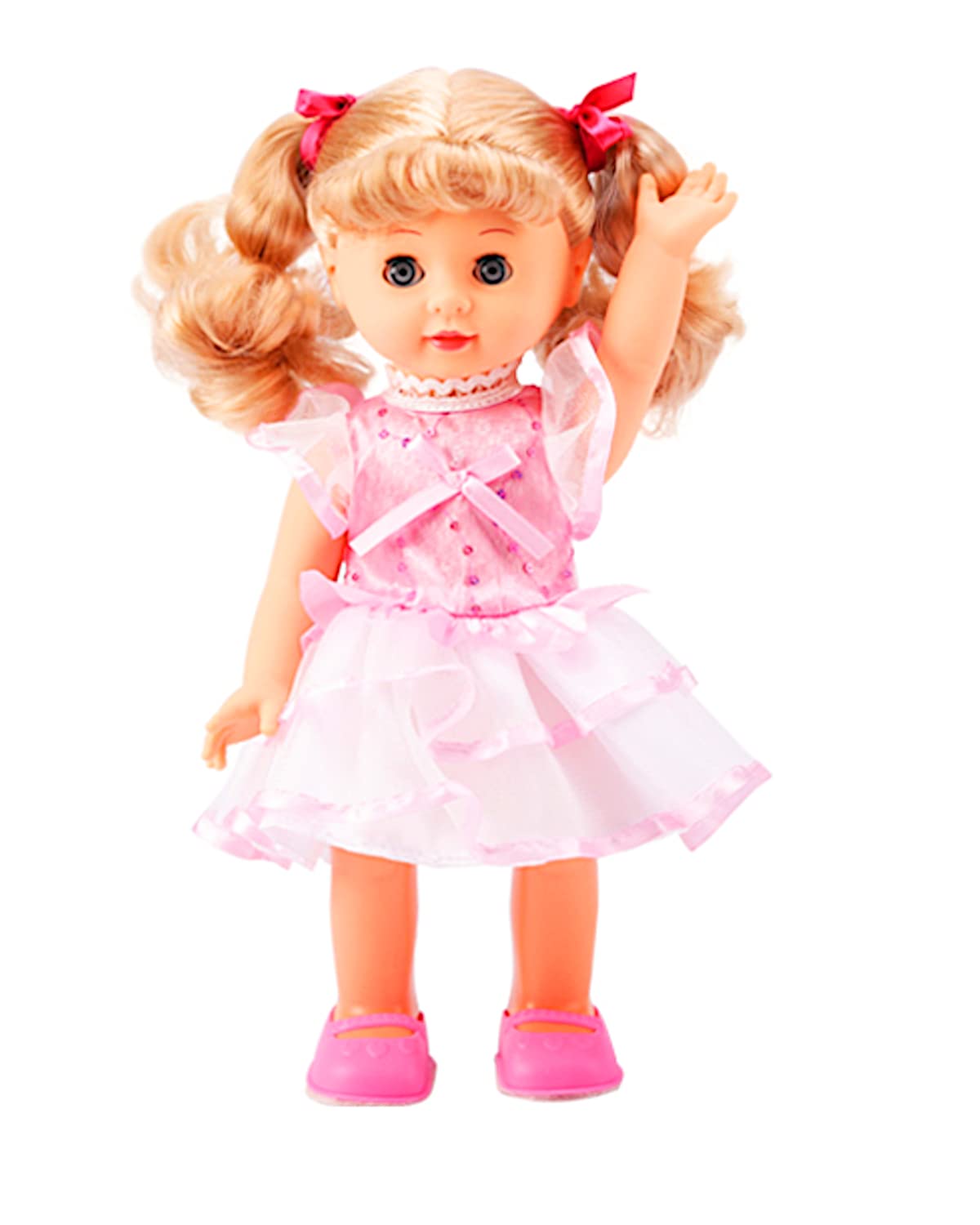 Photo 1 of POCO DIVO Princess Walking Doll 12" Interactive Vinyl Toy Baby Sonic Control Cuddly Girl Singing Talking Blonde Fashion Beauty with Blinking Eyes