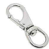 Scuba Choice Stainless Steel Swivel Eye Snap Hook Marine Clip Size #2, Durable 3.88" x 1.5" Heavy-Duty Attachment for Boating, Diving, Fishing & Outdoor Gear