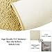 HOMEIDEAS 3 Pieces Bathroom Rugs, Ultra Soft Non Slip Absorbent Chenille Toilet Bath Mat Set (Beige,17