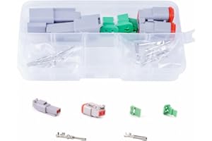 YMYP Deutsch 2 Pin DT Connector 2 Set,Size 16 Stamped Contacts 18-14 AWG, Waterproof Automotive Boats Connectors