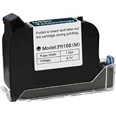 Phezer Original 42ml Black Quick Dry Solvent Ink Cartridge Replacement for 0.5inch/12.7mm Handheld Mini Inkjet Printers PC11 (Black)