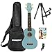 Sawtooth Basswood Soprano Ukulele, Daphne Blue, w/ ChromaCast Accessories