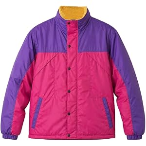UNIQUELEATHER Oliv Tree 90s Retro Colorblock Windbreaker Jacket