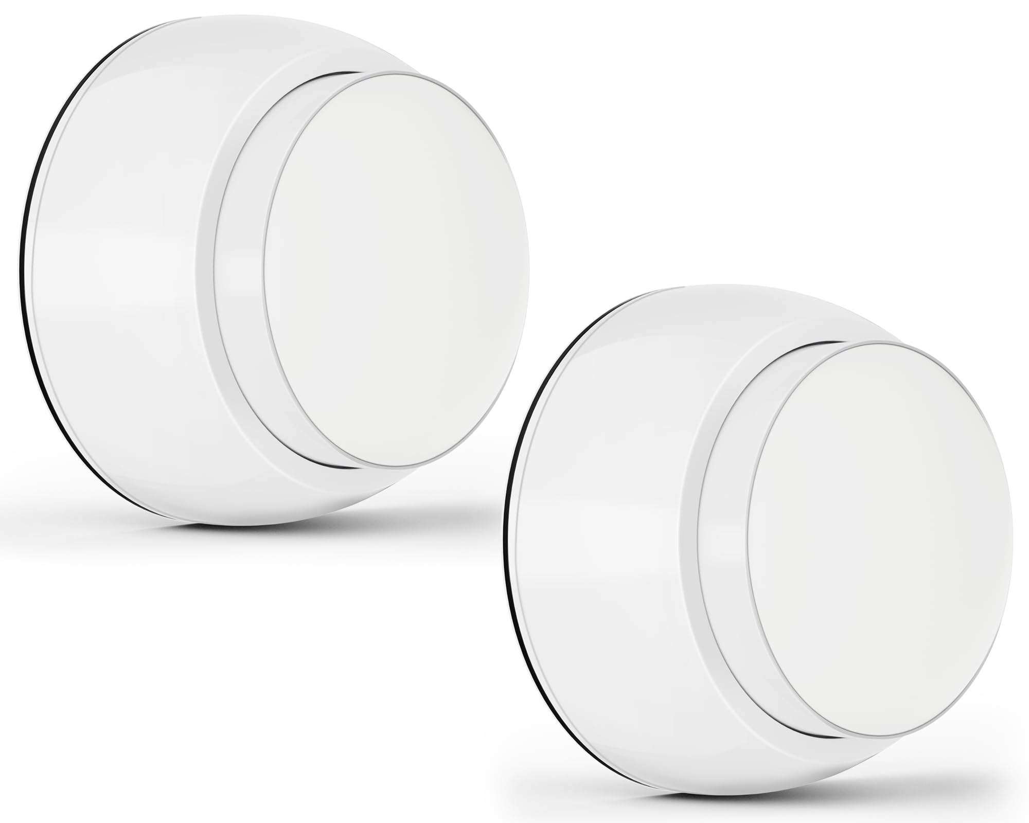 Photo 1 of 2PCS Door Stopper Wall Protector with Silicone Head, Aluminum Door Knob Wall Protector, Spring Shock Absorption Technology, 1.65" Door Stoppers for Wall, Adhesive Installation or with Screw, White