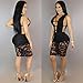 Gamery Women's Sexy Sleevelss Mesh Cut Out Bodycon Bandage Midi Dress Clubwear Medium Black