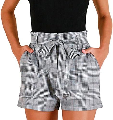 Women Shorts,Ba Zha 🌴 Women Stripe Pocket Loose Hot Pants Lady Summer Beach Shorts Trousers T-Shirt Tops Beachwear Slim Fit Tops Elastic Clothing Casual Pants Party Skirts Ladies Shorts