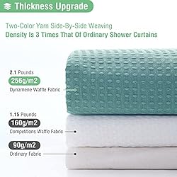 Dynamene Long Shower Curtain - 78 inch Long Waffle