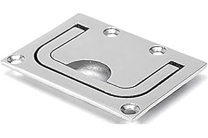 MARINE PART DEPOT Marine Grade Stainless Steel Heavy-Duty Flush Lifting Handle, 3" x 2-1/4"