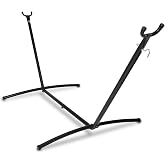 SZHLUX 9 FT Hammock Stand Only,Heavy Duty Hammock Stand, Portable Steel Stand Only for Outdoor Patio or Indoor, 450LBS Weight
